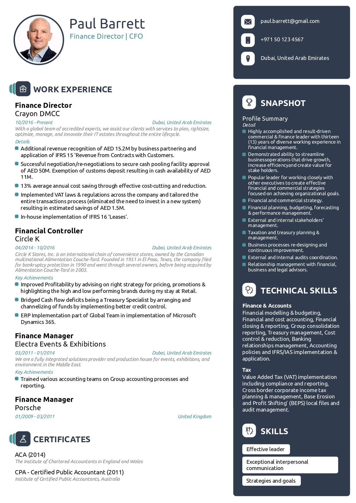 Resume Sample 5