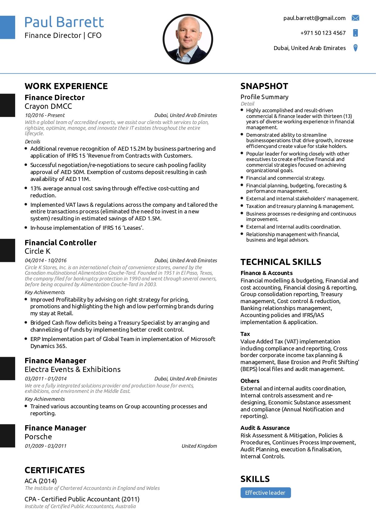 Resume Sample 3